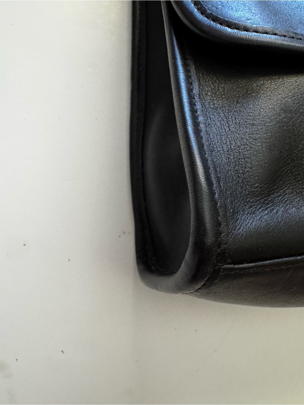 Vintage Coach Black Shelburne Leather Crossbody Bag 9038 - Picture 5 of 11